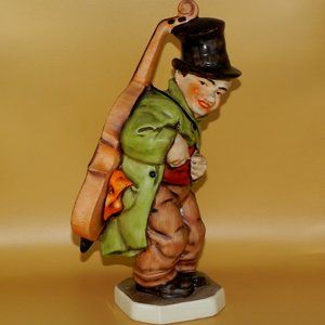 FRIEDEL Germany Hand painted 1950 Musician Tramp with Cello